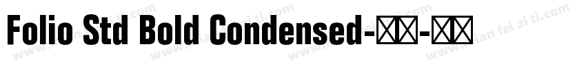 Folio Std Bold Condensed-粗体字体转换